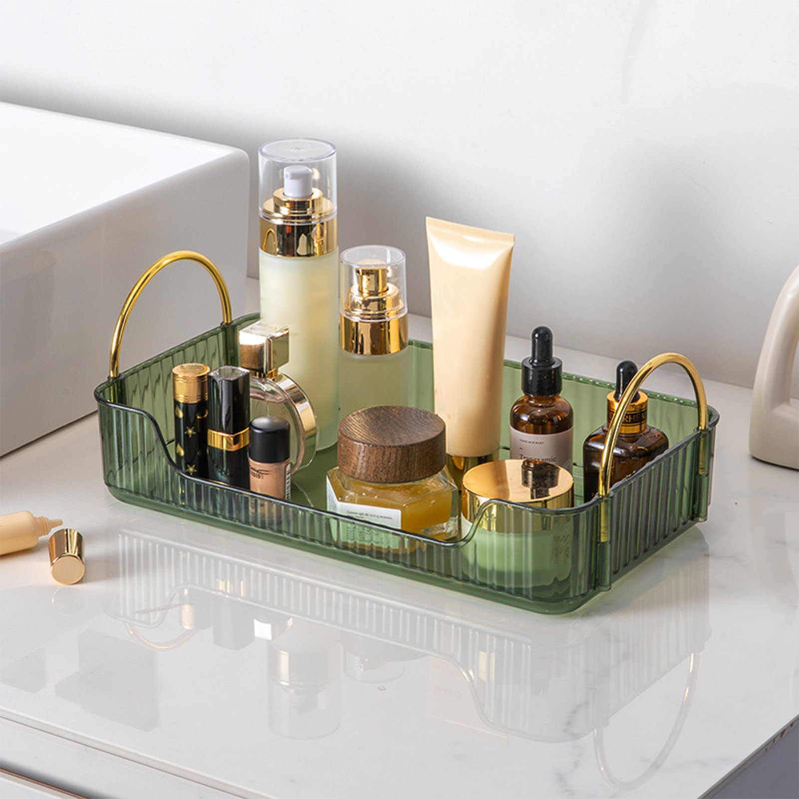 Home Bathroom Accessories - Organizer do łazienki, luksusowy akrylowy regał