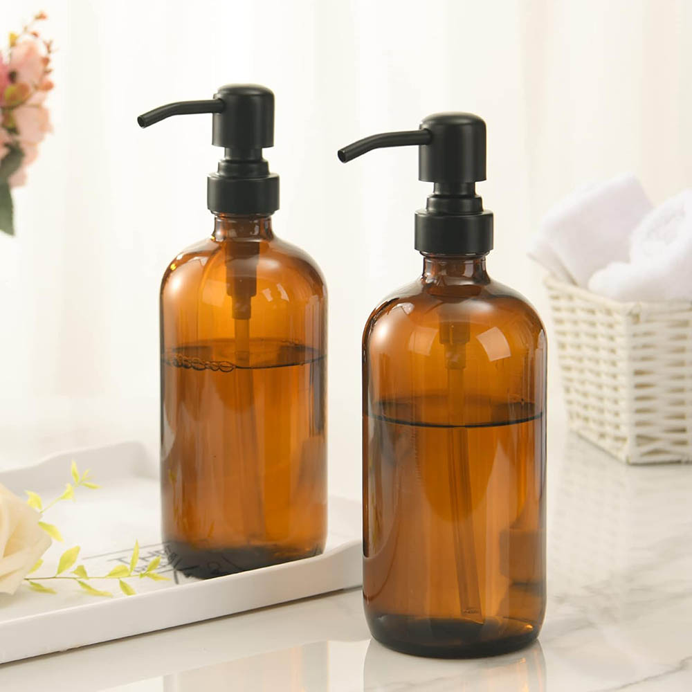 Zara Home Bathroom Accessories - Dozownik do mydła z brązowego szkła