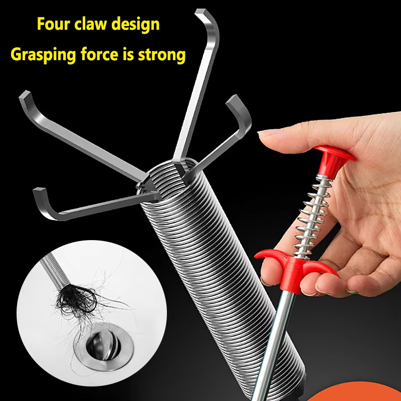 Home Bathroom Cleaner - Narzędzia do czyszczenia rur sprężynowych 60/90/160cm,