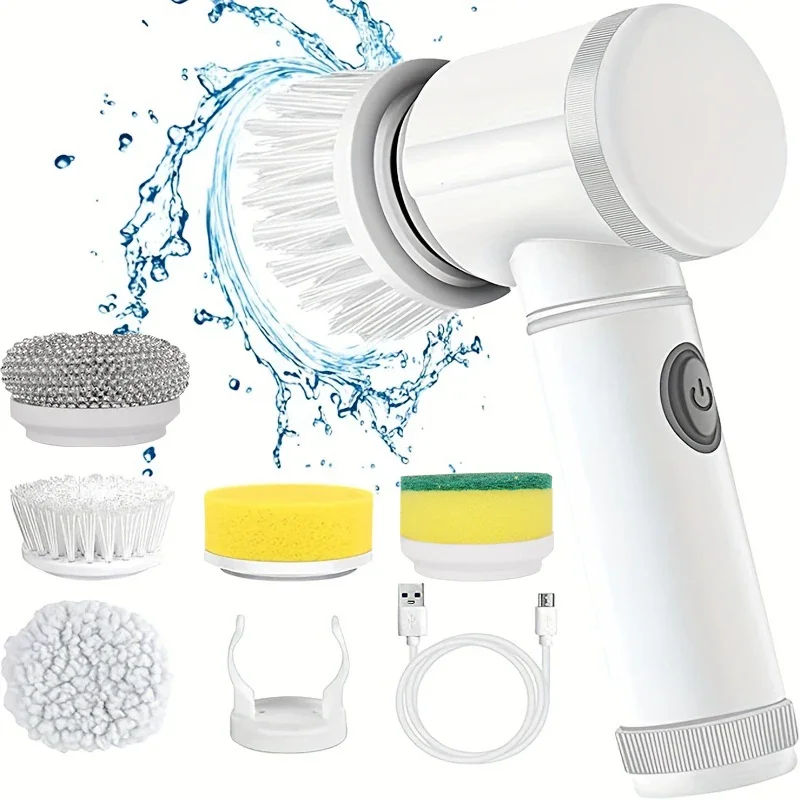 Home Bathroom Cleaner - Bezprzewodowa elektryczna szorowarka obrotowa z 5