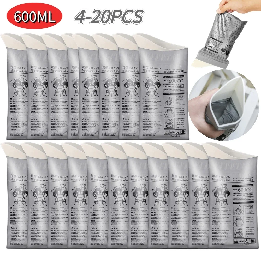 Home Bathroom Urinal - 4-20 sztuk zewnętrzne awaryjne worki na