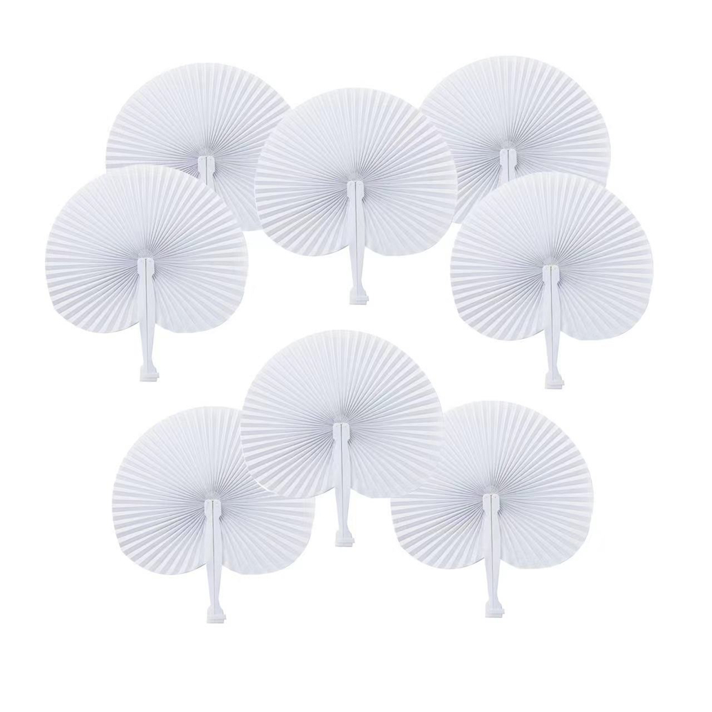 Home Bathroom Exhaust Fan - 12PC Biały składany papierowy wachlarz na