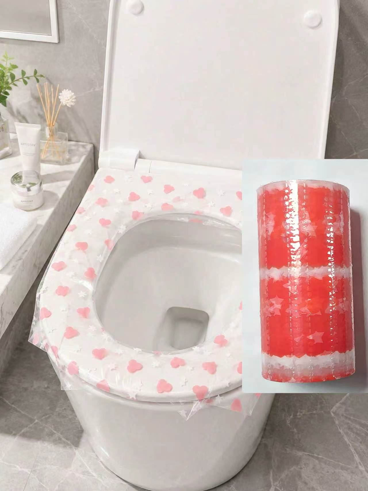 Home Bathroom Accessories - 133 szt./rolka jednorazowych nakładek na sedes,