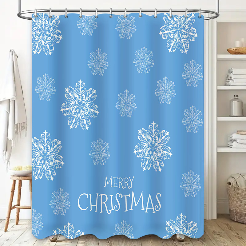 Świąteczna Zasłona Prysznicowa – Home Decor Bathroom Ideas recenzja i cena