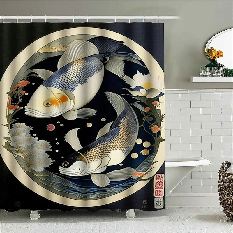 Vintage japońska zasłona prysz – Japanese Home Bathroom Design recenzja i cena
