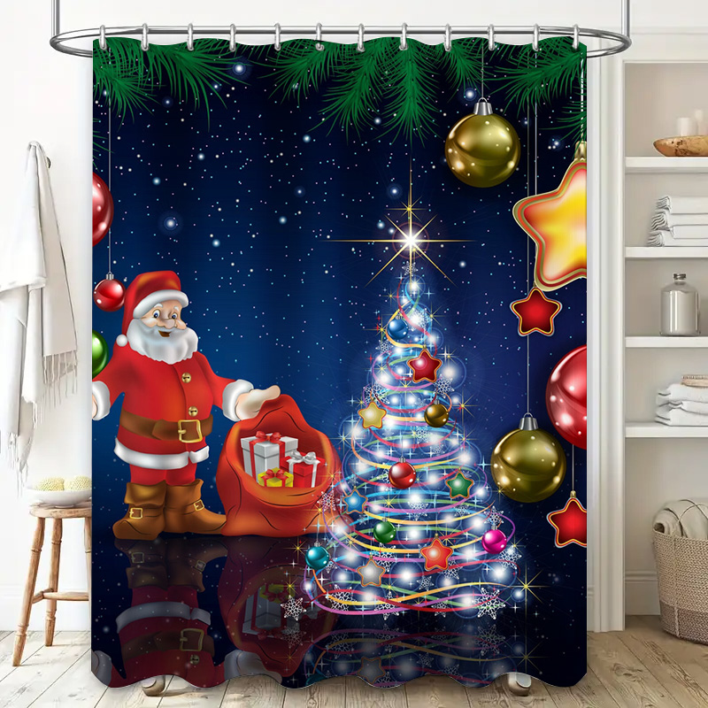 Zasłona prysznicowa świąteczna – Home Decor Bathroom Ideas recenzja i cena