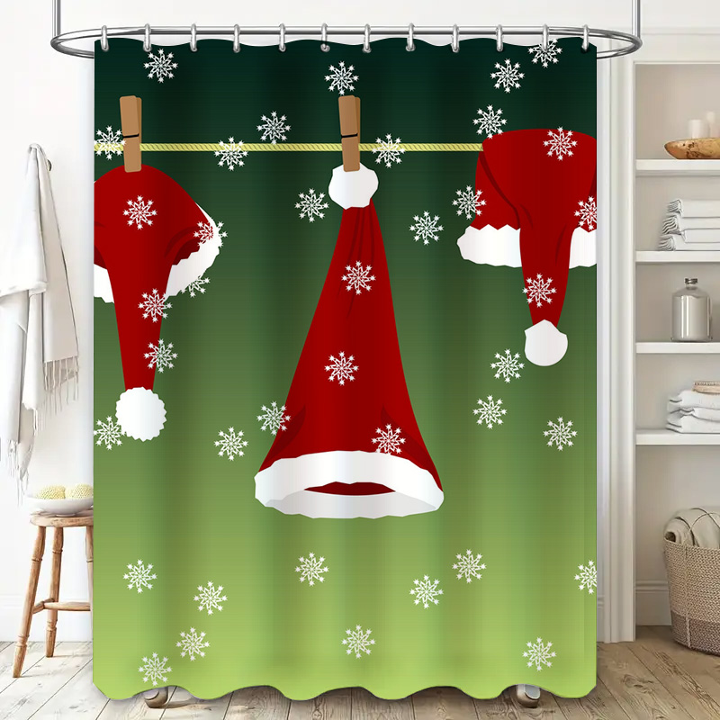 Zasłona prysznicowa świąteczna – Home Decor Bathroom Ideas recenzja i cena